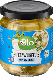 Fetawürfel mit Kräutern in Öl dmBio