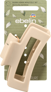 Haarklammer recycelt mit Cut-out, Beige ebelin