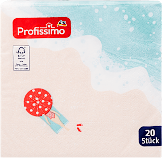 Papirne salvete s motivom plaže, 3 - slojne, 25 x 25 cm Profissimo