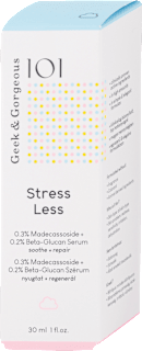 Pleťové sérum Stress Less 0,3 % Madecassoside + 0,2 % Beta-Glucan Geek&Gorgeous