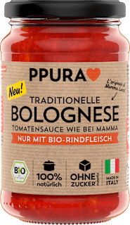 Tomatensauce, Bolognese mit Rindfleisch PPURA