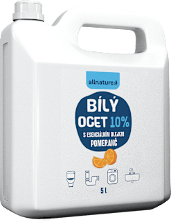 Biely ocot 10% s esenciálnym olejom pomaranč Allnature