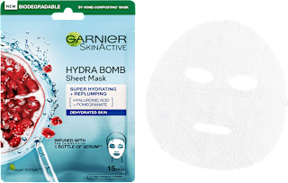 Skin Naturals Hydra Bomb Maska na tkaninie nawilżająca z ekstraktem z granatu GARNIER SKIN NATURALS