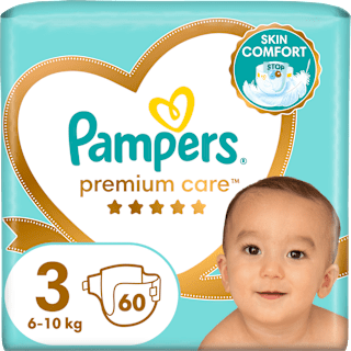 Pieluchy Premium Care rozmiar 3, 6-10 kg Pampers Premium Care