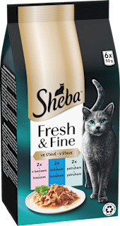 Fresh & Fine kapsičky pro kočky s rybím masem mix 6x50 g Sheba