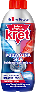 Żel do udrożniania rur Podwójna Siła  kret