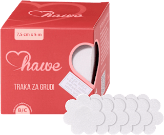 Traka za grudi sa zaštitom za bradavice – bijela hawe
