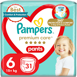 Pieluchomajtki Premium Care rozmiar 6, 15+ kg Pampers Premium Care