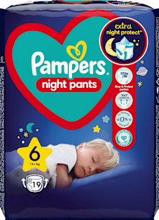 Pieluchomajtki na noc rozmiar 6, 15+ kg Pampers night pants