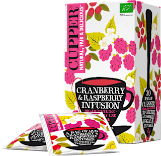 bio čaj Cranberry & Rasberry Infusion 20x2,5g Cupper