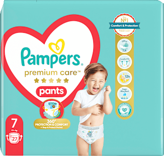 Pieluchomajtki Premium Care rozmiar 7, 17+ kg Pampers Premium Care