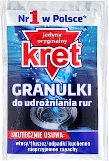 Granulki do udrożniania rur saszetka kret