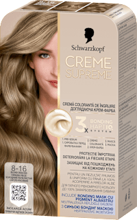 Боя за коса Creme Supreme - Nr. 8-16 Пепеляво светло русо Schwarzkopf CREME SUPREME