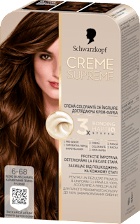 Боя за коса Creme Supreme - Nr. 6-68 Светъл карамелено кафяв Schwarzkopf CREME SUPREME