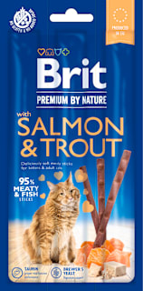 Premium by Nature tyčinky pro kočky s lososem a pstruhem Brit