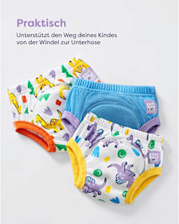 Töpfchen-Trainingshose wiederverwendbar, 2-3 Jahre, blau/bunt   Bambino Mio