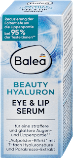 Szem- és ajakkörnyék-ápoló szérum Beauty Hyaluron Balea