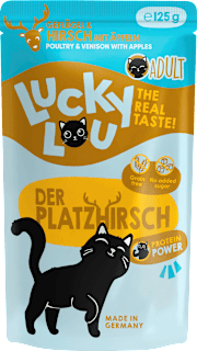 Nassfutter Katze mit Geflügel & Hirsch "der Platzhirsch" Lucky Lou