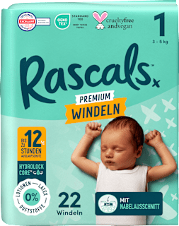Windeln Premium Gr. 1 (3-5 kg) Rascals