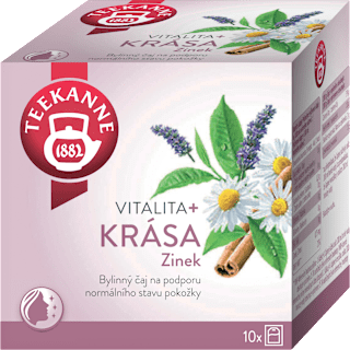 bylinný čaj Vitalita+ Krása, Zinek 10x1,7 g Teekanne