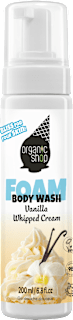 Mousse doccia vaniglia organic shop
