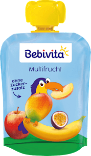 Quetschie Kinderspass Multifrucht ab 1 Jahr (4x90 g) Bebivita