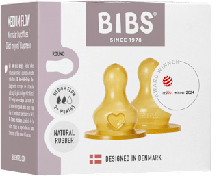 Anti-kolik cuclji za stekleničko, lateks - srednji pretok, 2m+ BIBS