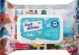 Papier toaletowy nawilżany Deluxe Maxi Pack Sanft&Sicher