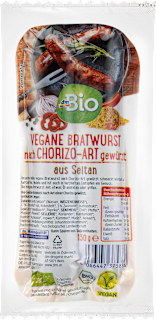 Seitan Bratwurst, nach Chorizo-Art gewürzt dmBio