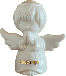Keramikschutzengel, weiß-gold Dekorieren & Einrichten