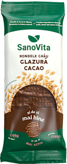 Rondele grâu cu glazură cacao Sanovita