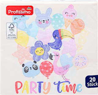 Mintás szalvéta Party Time, 33 x 33 cm Profissimo