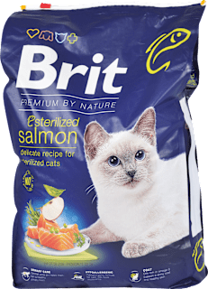 Granuly pre mačky PREMIUM BY NATURE sterilized salmon Brit