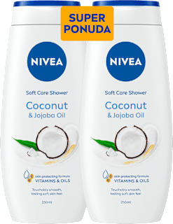 Coconut & Jojoba Oil kremasti gel za tuširanje, duopack 2x250 ml NIVEA
