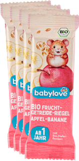 Fruchtriegel Getreide Apfel und Banane ab 1 Jahr (4 x 25g) babylove