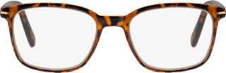 Fertig-Lesebrille demi-braun Vollrand + 2,0 VISIOMAX