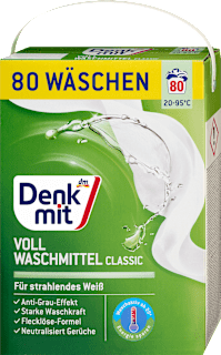 Classic deterdžent za pranje bijelog rublja, 80 pranja Denkmit
