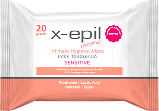Intim törlőkendő sensitive X-Epil