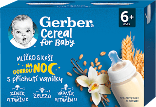 Cereal mliečko s kašou s príchuťou vanilky  Gerber Cereal