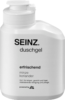 Gel doccia rinfrescante al profumo di menta e coriandolo minitaglia SEINZ.