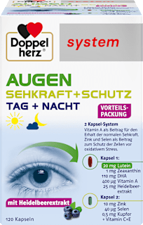 Doppelherz system Augen Sehkraft + Schutz Tag und Nacht Kapseln 120 St Doppelherz