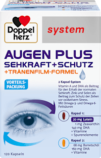 Doppelherz system  Augen Plus Sehkraft + Schutz Kapseln 120 St Doppelherz
