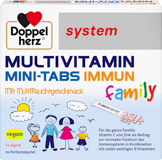 Doppelherz system Multivitamin Mini-Tabs family Portionsbeutel 20 St Doppelherz