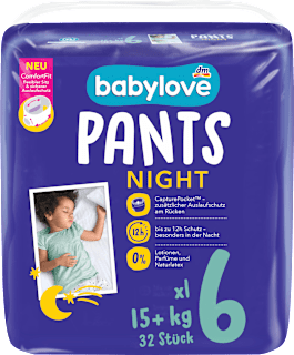 Nočné plienkové nohavičky - veľ. 6 xl (15+ kg) babylove