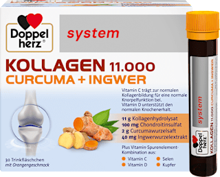 Doppelherz system Kollagen 11000 Curcuma + Ingwer Trinkfläschchen 30 St Doppelherz