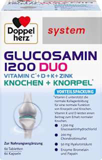 Doppelherz system Glucosamin 1200 Duo Tabletten+Kapseln je 60 St Doppelherz