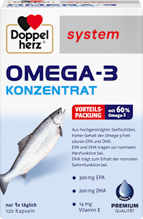 Doppelherz system Omega-3 Konzentrat Kapseln 120 St Doppelherz