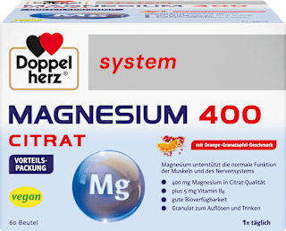 Doppelherz system Magnesium 400 Citrat Granulat Beutel 60 St Doppelherz