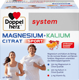 Doppelherz system  Magnesium + Kalium Citrat Sport Beutel 40 St Doppelherz