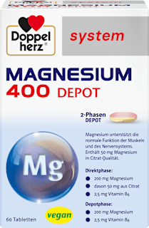 Doppelherz system Magnesium 400 Depot Tabletten 60 St Doppelherz